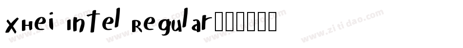 XHei Intel Regular字体转换